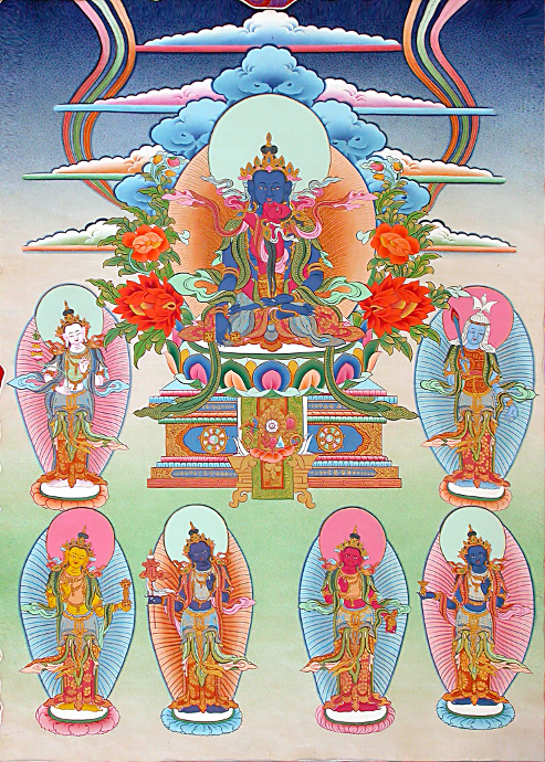 MA TRI mantra thangka